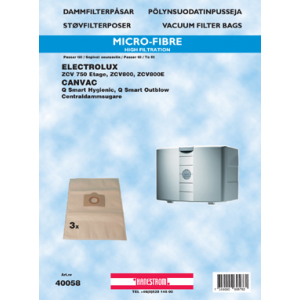 Dammsugarpåsar Hanestrom Electrolux ZCV 750 ETAGE 3P 40058