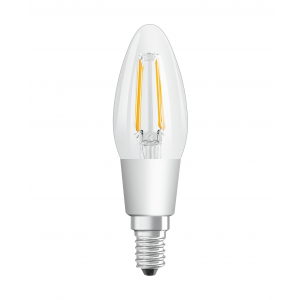 LED STAR+ GLOWdim candle 40W/827 fil clear E14 - C 4058075435490