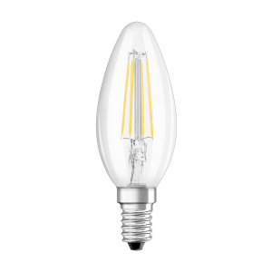 LED candle 40W/827 filament clear E14 dimmable - C 4058075437043