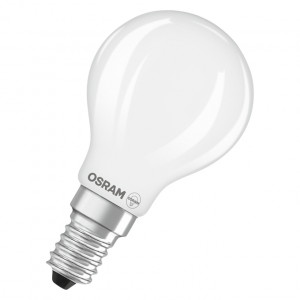 Dimmable LED lamps, classic mini-ball shape | LED lamps for line voltage | Nominal wattage: 3.4 W | Nominal voltage: 220…240 V | Color temperature: 2700 K | Luminous flux: 470 lm | Beam angle: 320 ° | Length (incl. round luminaires): 80.00 mm | Width: 45.
