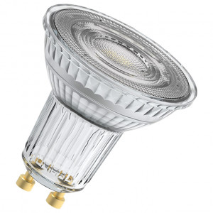 Dimmable LED reflector lamps PAR16 with retrofit pin base | LED alternative to conventional high voltage lamps | Nominal wattage: 2.4 W | Nominal voltage: 220…240 V | Color temperature: 2700 K | Luminous flux: 230 lm | Beam angle: 36 ° | Length (incl. rou