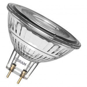 Low-voltage LED reflector lamps MR16 with retrofit pin base | LED alternative to low voltage halogen lamps | Nominal wattage: 3.4 W | Nominal voltage: 12 V | Color temperature: 2700 K | Luminous flux: 345 lm | Beam angle: 36 ° | Length (incl. round lumina