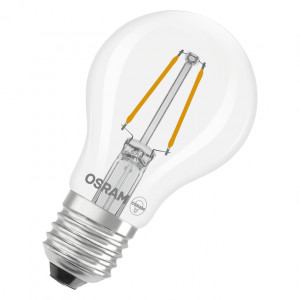 LED lamps, classic bulb shape | Professional LED lamps for line voltage | Nominal wattage: 1.8 W | Nominal voltage: 220…240 V | Color temperature: 2700 K | Luminous flux: 250 lm | Beam angle: 300 ° | Length (incl. round luminaires): 105.00 mm | Width: 60.