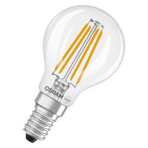 LED lamps, classic mini-ball shape | Professional LED lamps for line voltage | Nominal wattage: 3.4 W | Nominal voltage: 220…240 V | Color temperature: 6500 K | Luminous flux: 470 lm | Beam angle: 300 ° | Length (incl. round luminaires): 84.00 mm | Width: