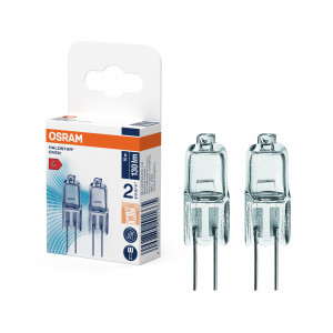 Low-voltage halogen lamps with pin base for oven lighting. Product benefits: Two to three times the luminous efficiency of conventional oven lighting. Optimum halogen content for high temperatures. Tempered pins for reliable contact at high temperatures. 