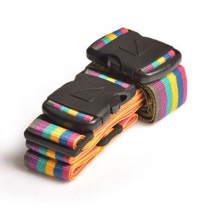 Crossed luggage Strap, 5cm x 200 cm + 5cm x 180 cm, mixed color Green or Pink 42