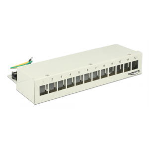 Keystone Desktop Patch Panel 12 Port grey 43335