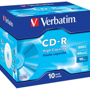 CD-R, 40x, 800MB/90min, 10-pack, jewel case. 43428