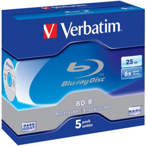 BD-R, 6x, 25GB/200min, 5-pack, jewel case, Hard Coat, M. A. B. L. 43715