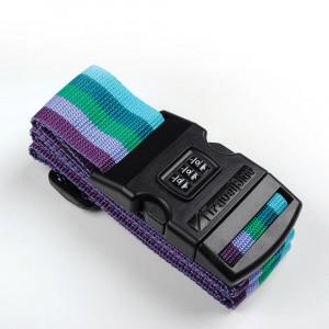 Security Strap 5 cm x 200 cm, Code lock + name tag, Mixed colors Purple or Yellow 47