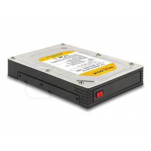 This Delock Mobile Rack is designed for external or internal connection of a 2.5″ SATA HDD. Insert the HDD directly into the frame and connect it either externally to a Power Over eSATA port with the help of an optional cable, or internally to SATA. The d