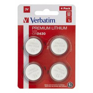 CR2430 3V litiumbatteri, 4-pack 49534