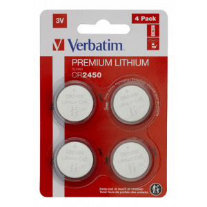 Batteri CR2450 - Verbatim Lithium 4-pack