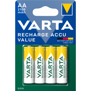 Recharge Charge Accu Value AA 2100mAh 4 Pack 56616101404