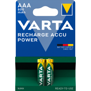 Recharge Charge Accu Power AAA 800mAh 2 Pack 56703101402