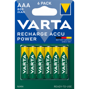 Recharge Charge Accu Power AAA 800mAh 6 Pack 56703101436