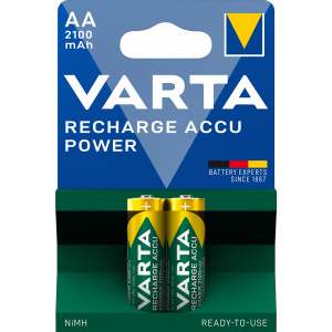 Recharge Charge Accu Power AA 2100mAh 2 Pack 56706101402