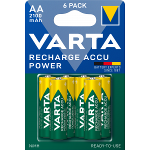 Recharge Charge Accu Power AA 2100mAh 6 Pack 56706101436