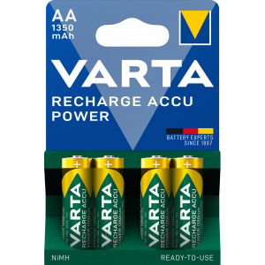 Recharge Charge Accu Power AA 1350mAh 4 Pack 56746101404