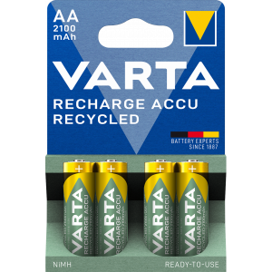 Recharge Charge Accu Recycled AA 2100mAh 4 Pack (B) 56816101404