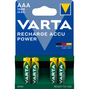 Recharge Charge Accu Power AAA 1000mAh 4 Pack (B) 5703301404