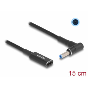 Adapter cable for Laptop Charging Cable USB Type-C female to HP 4.5 x 3.0 mm male 15 cm 60031
