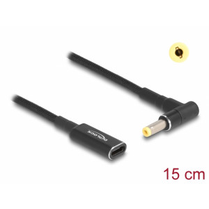 Adapter cable for Laptop Charging Cable USB Type-C female to HP 4.8 x 1.7 mm male 15 cm 60033