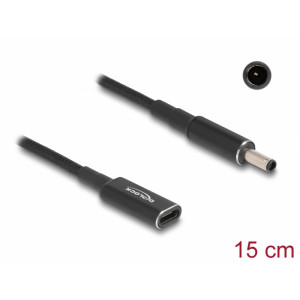 Adapter cable for Laptop Charging Cable USB Type-C female to Dell 4.5 x 3.0 mm male 15 cm 60036
