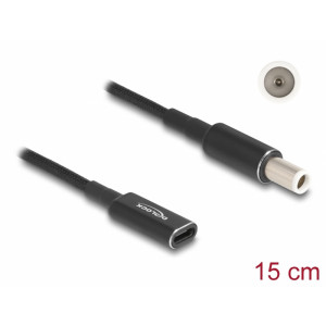 Adapter cable for Laptop Charging Cable USB Type-C female to Dell 7.4 x 5.0 mm male 15 cm 60037