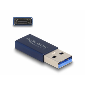 USB 10 Gbps Adapter USB Type-A male to USB Type-C™ active female blue 60049