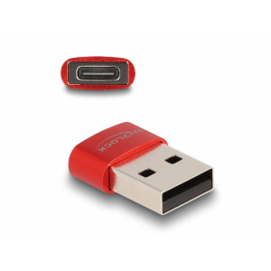 USB 2.0 Adapter USB Type-A male to USB Type-C™ female red 60050