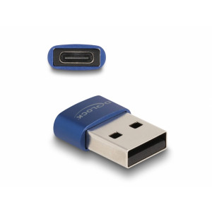 USB 2.0 Adapter USB Type-A male to USB Type-C™ female blue 60051