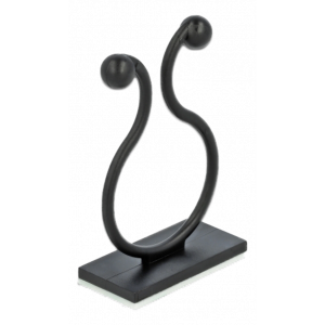 Kabelborr med självhäftande uttag svart 10 delar 60176