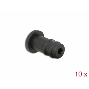 Dust Cover for 3.5 mm stereo jack female 10 pieces black 60251