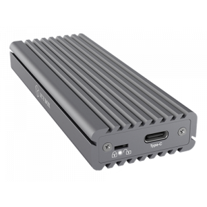 Extern typ-C aluminium kabinett för M. 2 NVMe SSD, silver 60509