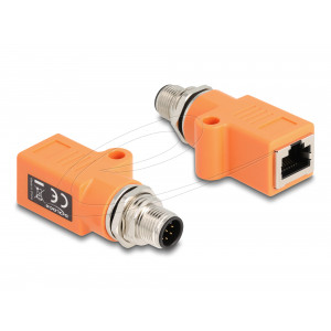 This industrial Ethernet adapter by Delock can be used to connect various components with M12 connectors, e.g. for machine control or automation.With mounting hole. The adapter can be attached to a plate with a corresponding cut-out. 60617