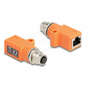 This industrial Ethernet adapter by Delock can be used to connect various components with M12 connectors, e.g. for machine control or automation.With mounting hole. The adapter can be attached to a plate with a corresponding cut-out. 60618