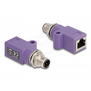 This industrial Ethernet adapter by Delock can be used to connect various components with M12 connectors, e.g. for machine control or automation.With mounting hole. The adapter can be attached to a plate with a corresponding cut-out. 60669