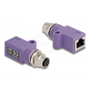 This industrial Ethernet adapter by Delock can be used to connect various components with M12 connectors, e.g. for machine control or automation.With mounting hole. The adapter can be attached to a plate with a corresponding cut-out. 60678
