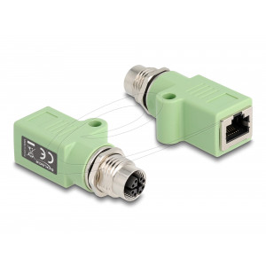 This industrial Ethernet adapter by Delock can be used to connect various components with M12 connectors, e.g. for machine control or automation.With mounting hole. The adapter can be attached to a plate with a corresponding cut-out. 60682