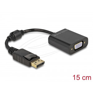 Adapter DisplayPort 1.2 male to VGA female black 61006
