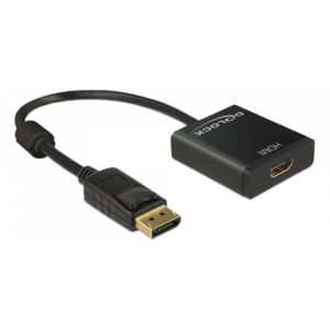 Adapter Displayport 1.2 hane till HDMI hona, 4K, aktiv, svart 62607