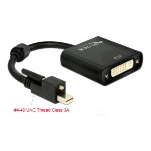 MiniDisplayPort, DVI adapter, DisplayPort 1.2, DVI-I Dual Link hona, 0,25m, svart 62639