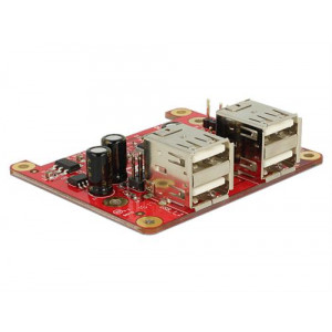 62650, Tilläggsmodul för Raspberry Pi som ger dig 4 extra USB-portar inkl monteringssats 62650