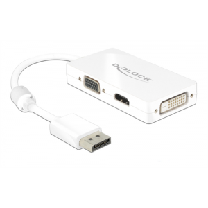 Adapter DisplayPort 1.1 male > VGA / HDMI / DVI female Passive white 62655