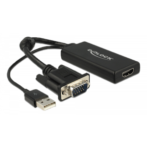 VGA to HDMI Adapter with Audio black 62668