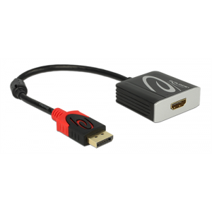 DisplayPort till HDMI-adapter, aktiv, 4K i 60Hz, 0,2m, svart 62734