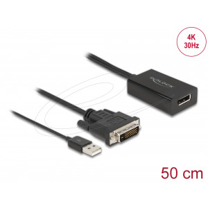 System requirements:A free DVI 24+1 female port;A free USB Type-A female port;Monitor with a free DisplayPort interface;DisplayPort connection cables. 63189
