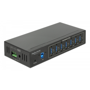 External Industry Hub 7 x USB 3.0 Type-A with 15 kV ESD protection, black 63311