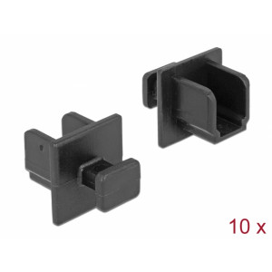 Dust Cover for USB 3.0 Type-B female with grip 10 pieces black 64010